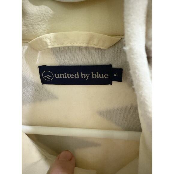 United by Blue Recycled Sherpa Half Zip Pullover Egret Cream Beige Tan Size S - Picture 3 of 7